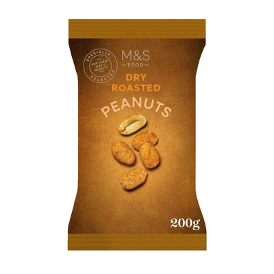 M&S M&S Seasoned Dry Roasted Peanuts Peanut Snacks 200g- Buy online at McGrocer