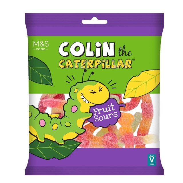 M&S Colin The Caterpillar fruit sours 170g, imported from the UK