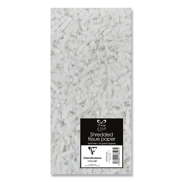 EUROWRAP White Shredded Tissue Paper 25g (British brand)
