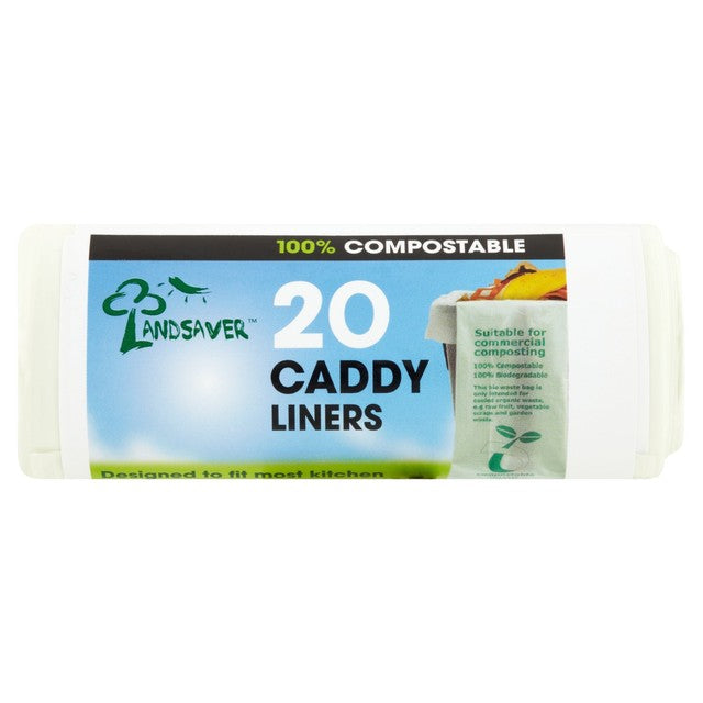 Landsaver compostable caddy liners 7L, UK version