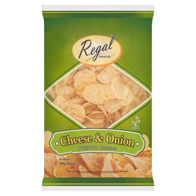 Regal Cheese & Onion Crisps 300g, imported from the UK