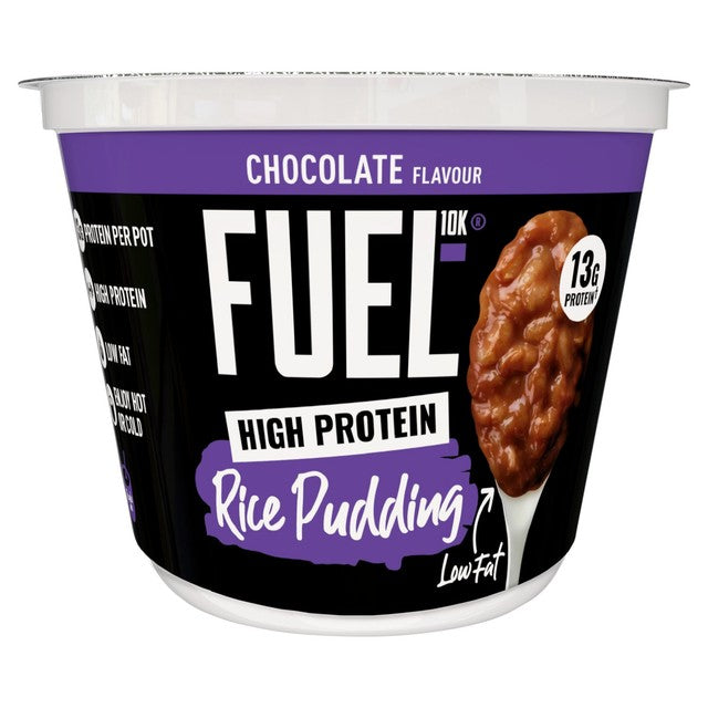 FUEL10K chocolate flavour rice pudding 210g (British brand)