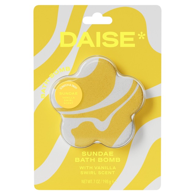 DAISE Soft Serve Vanilla Swirl bath bomb, imported from the UK