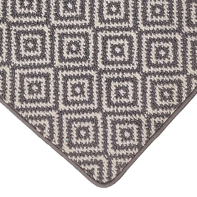 Mighty Mats Geo Loop Mat light grey white 50x75cm - British product