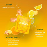 Pukka Herbs lemon ginger manuka honey herbal tea bags 20 bags, imported from the UK