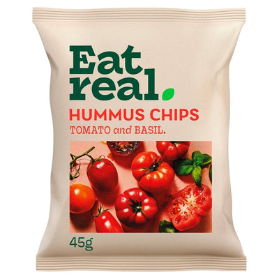 M&S Eat Real Hummus Tomato & Basil Chips 45g- Buy online at McGrocer
