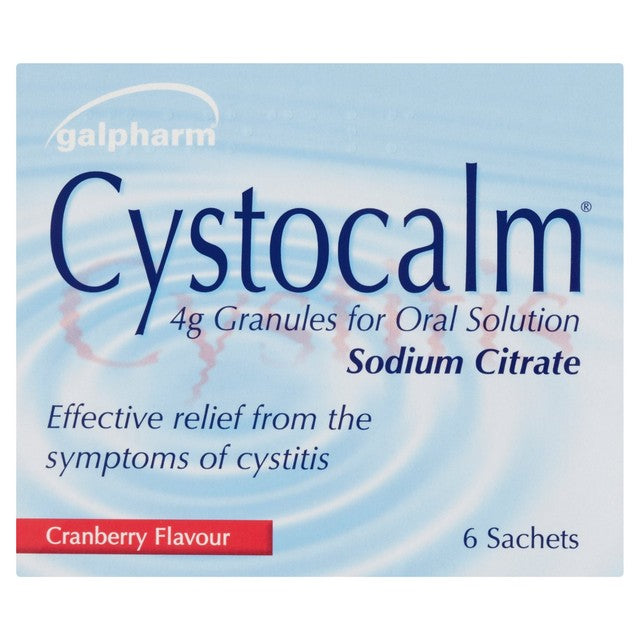 Galpharm Cystocalm sachets Cranberry flavour 6 pack, UK version