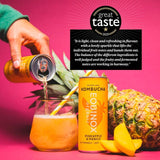 Equinox organic pineapple mango kombucha can, imported from the UK