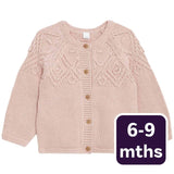 M&S Girls Patterned Cotton Cardigan 6-9 Months, imported from the UK