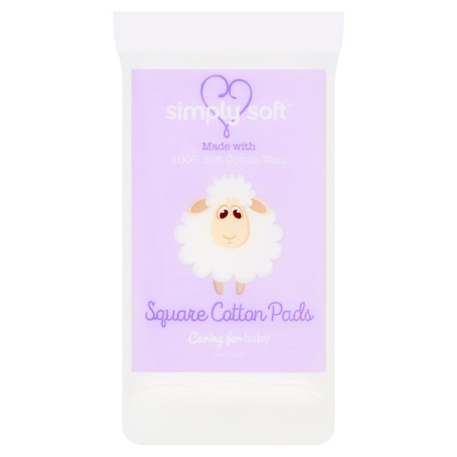 Simply Soft Baby Square Pads 50 per pack (British brand)