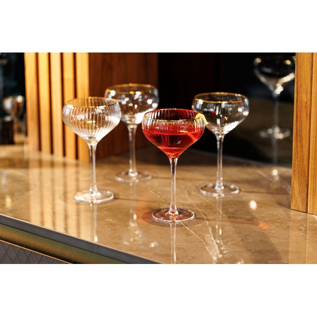 Mikasa Sorrento champagne coupe glasses 350ml, imported from the UK