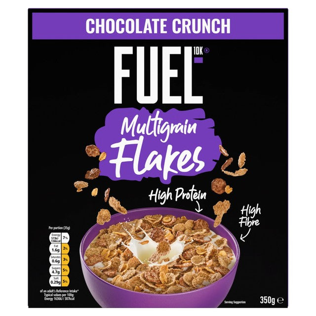 Fuel10K Breakfast Cereal Chocolate Multigrain Flakes 350g, UK version