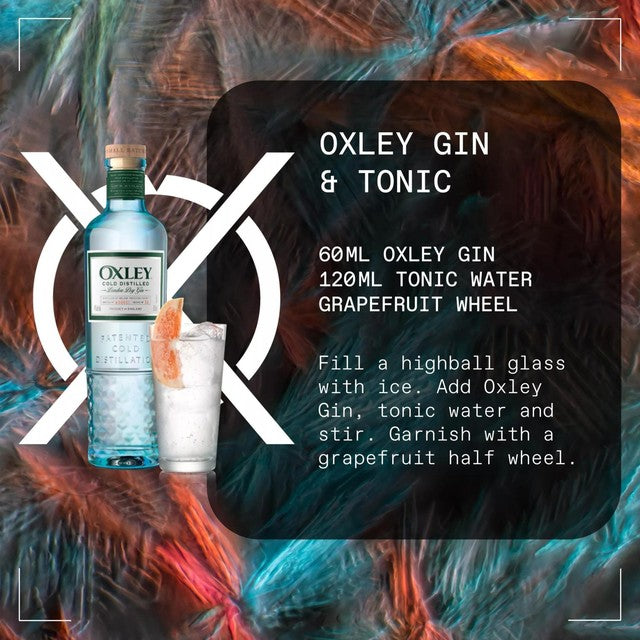 Oxley London Dry Gin 70cl, imported from the UK