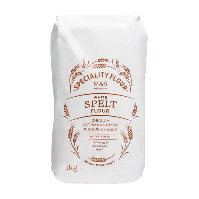M&S white spelt flour 1kg, imported from the UK