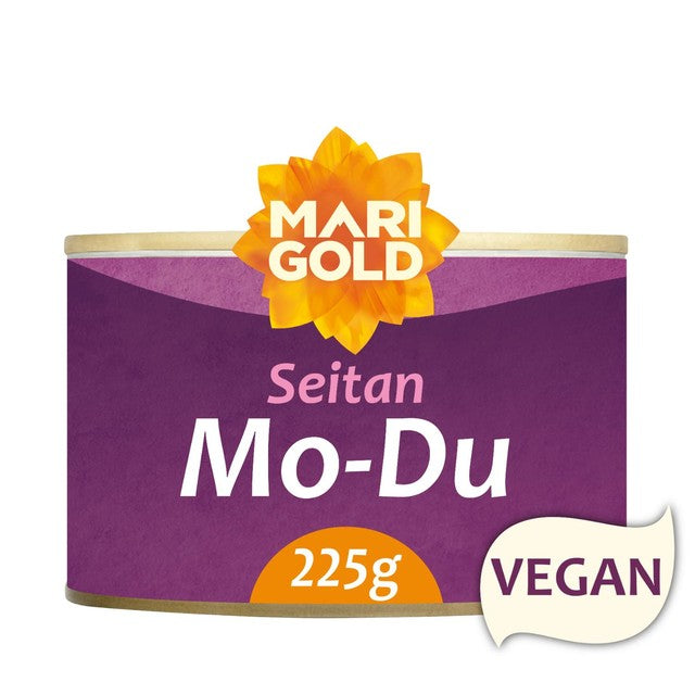 Marigold Health Foods Mo-Du Seitan mock duck in soya sauce (British brand)
