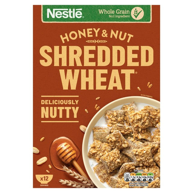Nestle Shredded Wheat Bitesize Honey & Nut Cereal 500g (British brand)