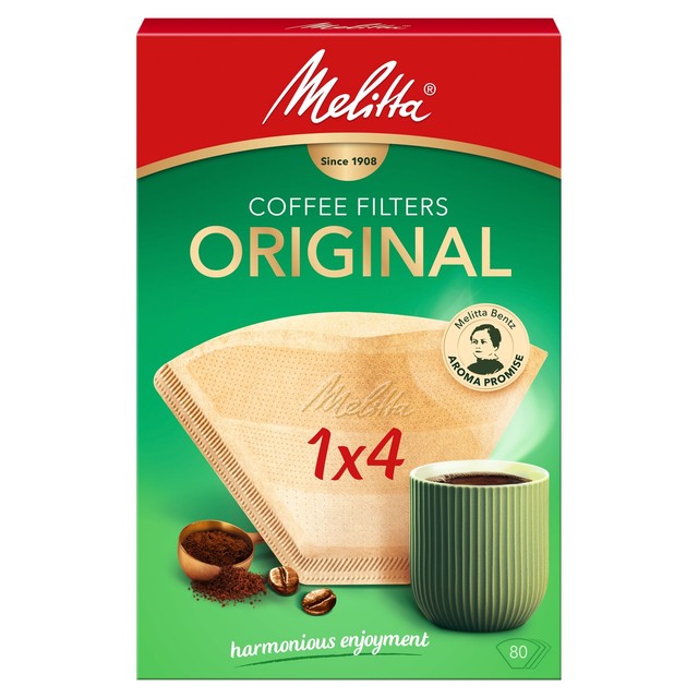 Melitta Original Coffee Filters 80 per pack, imported from the UK