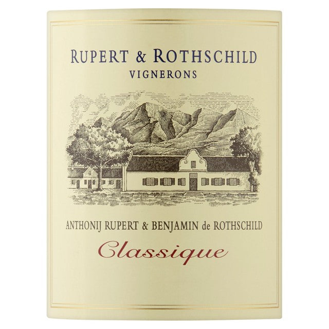Rupert & Rothschild Classique red wine 75cl, imported from the UK