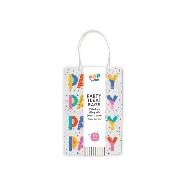 Gem Imports Pop Party paper treat bags 10 pack, imported from the UK