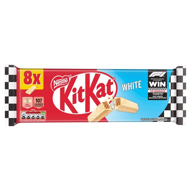 KitKat white chocolate 2 finger biscuit bar multipack, UK version
