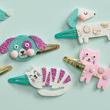 Janod Little Pets craft kit hair clips 6 piece (British brand)