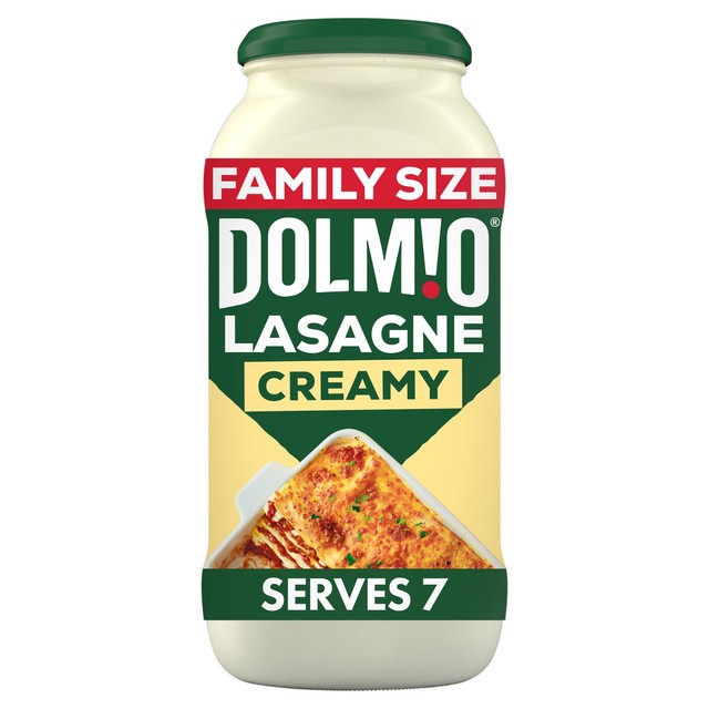Dolmio creamy white lasagne sauce jar (British brand)