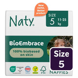 Naty biobased nappies size 5 for 11-25kg, imported from the UK