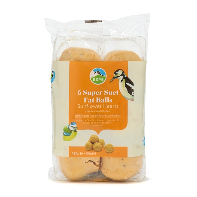 RSPB Super Fat Balls with sunflower hearts 6 pack, UK version