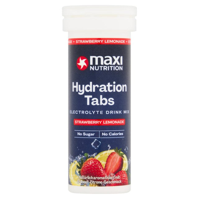 Maxi Nutrition hydration electrolyte tabs strawberry lemonade, UK version
