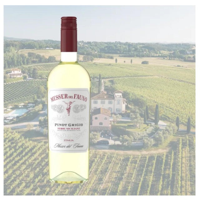 Messer del Fauno Sicily Pinot Grigio wine 75cl, imported from the UK