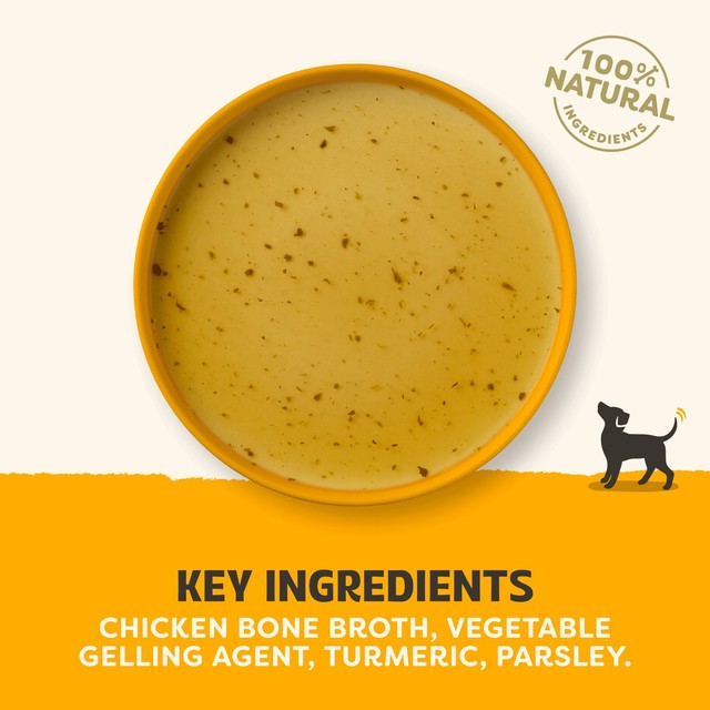 Applaws chicken bone broth dog topper with turmeric and parsley - British product