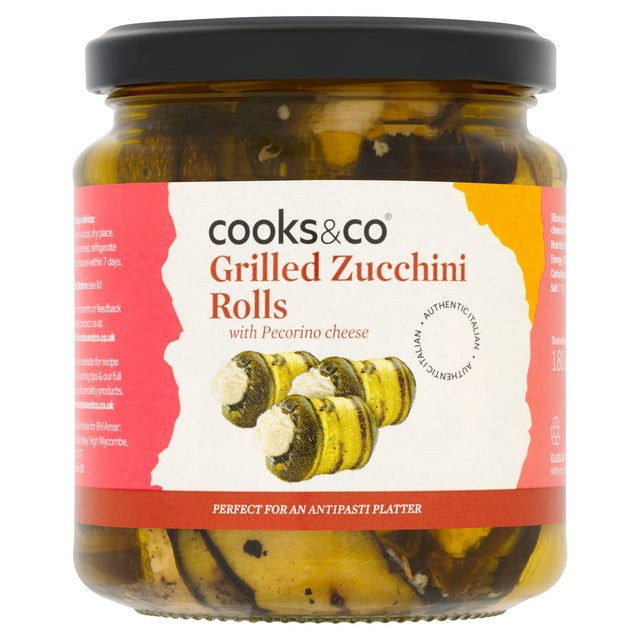 Cooks & Co grilled courgette with pecorino cheese antipasti 280g - British product