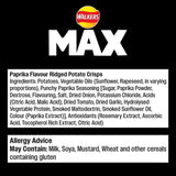 Walkers Max Punchy Paprika crisps 6x27g (British brand)