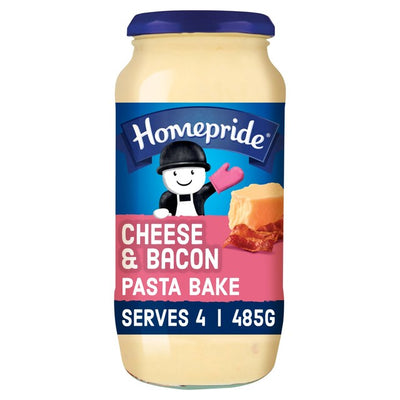 M&S Homepride Cheese & Bacon Pasta Bake Sauce 485g- Buy online at McGrocer