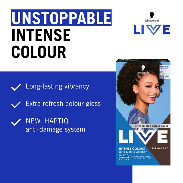 Schwarzkopf Bitter Sweet Chocolate hair dye kit (British brand)