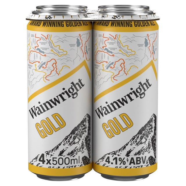 Wainwright Golden Ale Beer 4x500ml cans (British brand)