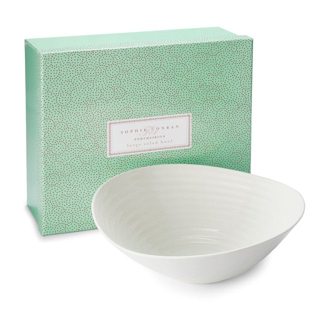 Portmeirion white porcelain salad bowl 33cm (British brand)