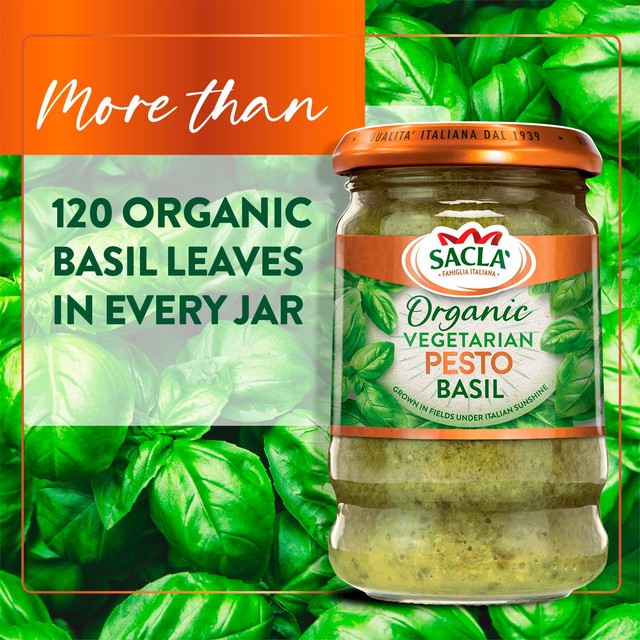 Sacla Organic Basil Pesto 190g (British brand)