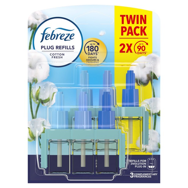 Febreze Cotton Air Freshener Refill 2 x 20ml - British product