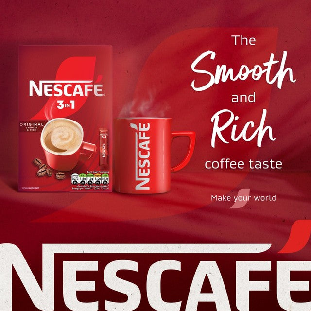 Nescafe Original 3in1 instant coffee sachets 20pk, imported from the UK