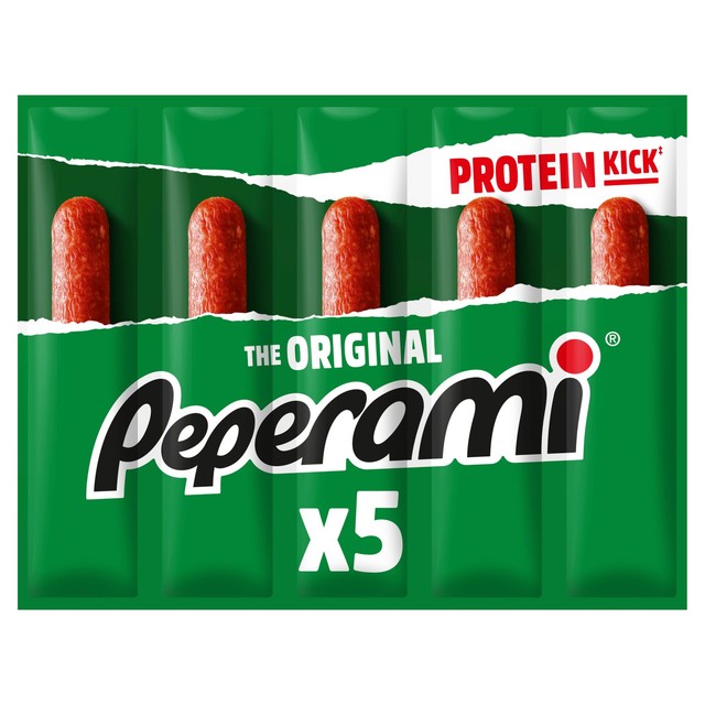 Peperami Original Salami 5 x 20g pack, imported from the UK