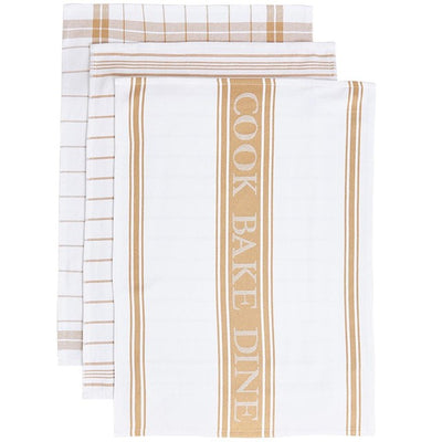 M&S M&S Antibacterial Striped Tea Towels 3-Pack 50 x 70cm- Buy online at McGrocer
