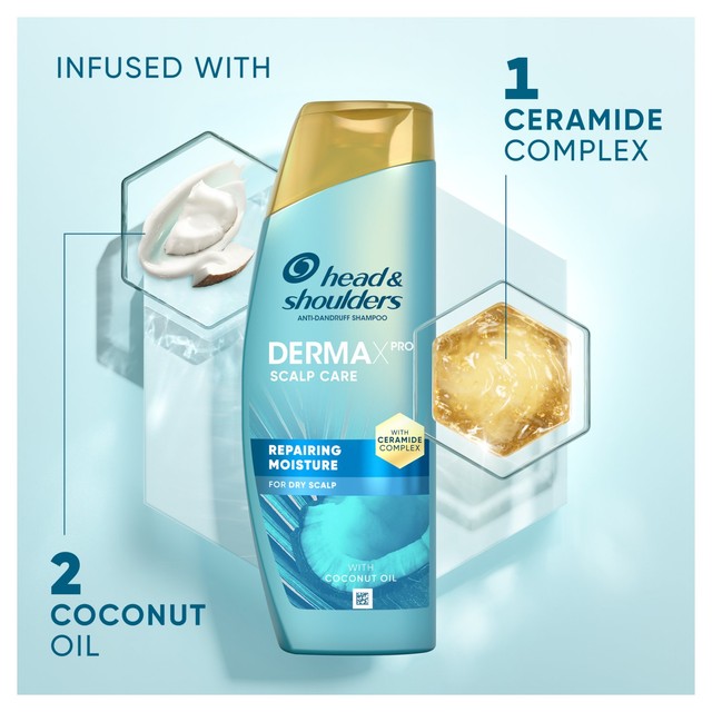 Head & Shoulders Derma X Pro Shampoo 300ml, imported from the UK