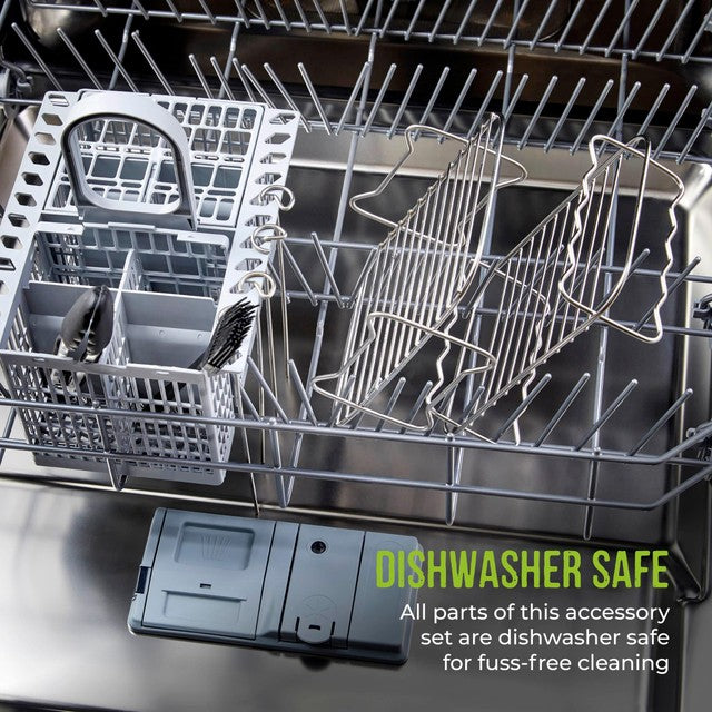 Tower air fryer accessories set with stainless steel skewers and racks (British brand)