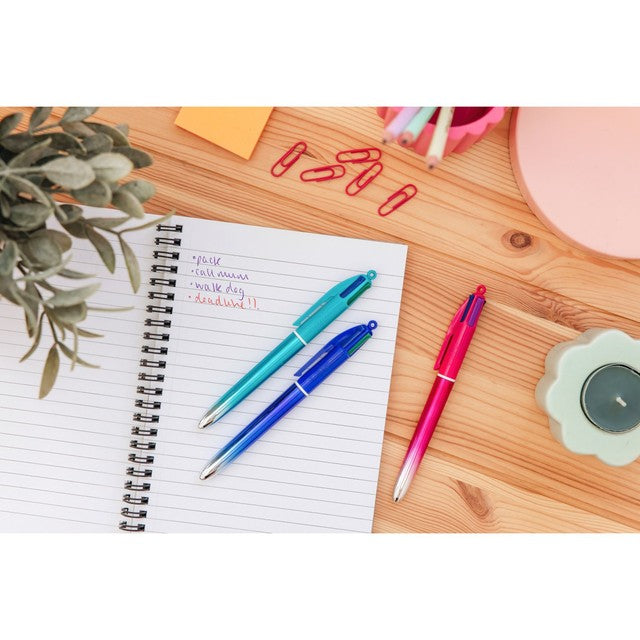 BIC 4 Colours Smooth Gradient ballpoint pens pack of 3 - British product
