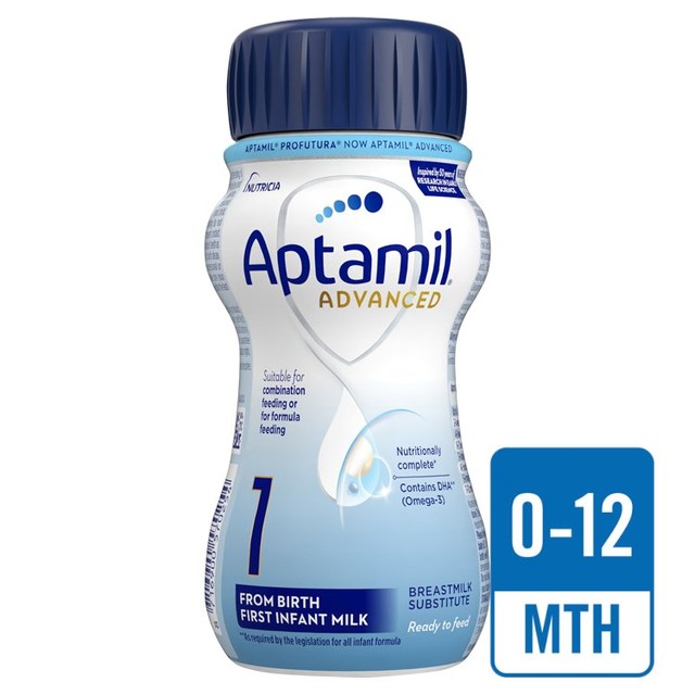 Aptamil Advanced first infant milk formula 12 x 200ml - British product