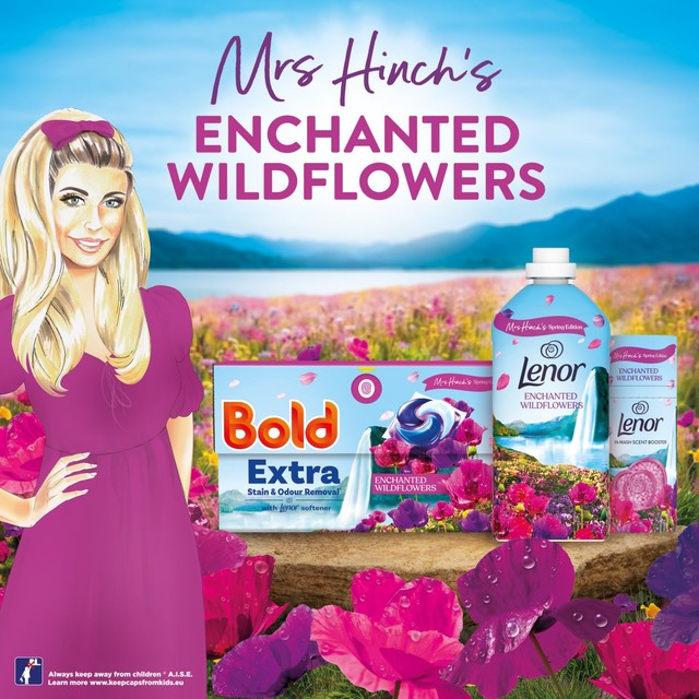 Lenor fabric conditioner Mrs Hinch's Spring Edition Enchanted Wildflowers 2574ml, UK version