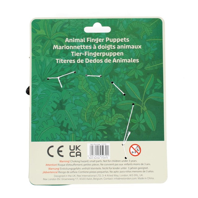 Rex London Safari Animal Finger Puppets