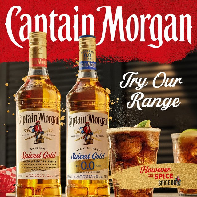 Captain Morgan Original Spiced Gold rum drink, imported from the UK