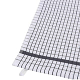 M&S checked terry tea towels dark grey 50x70cm, imported from the UK